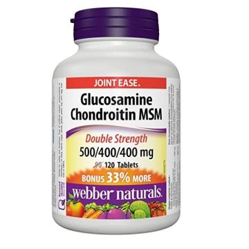 Глюкозамин, Хондроитин и МСМ за здрави стави 1300мг х120 таблетки Webber Naturals