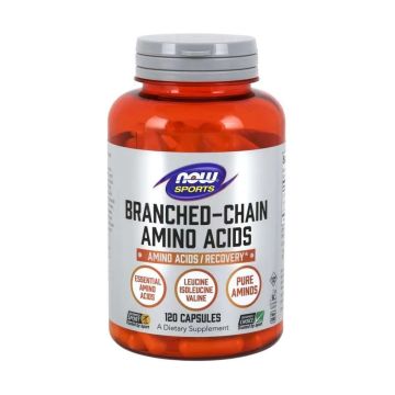 Аминокиселини BCAA 800 мг x120 капсули, Now Foods