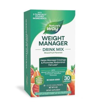 Weight Manager Формула за контрол на апетита, теглото и коремните мазнини, с плодов вкус х30 сашета Nature’s Way