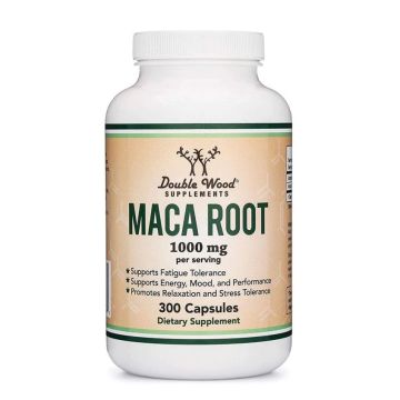 Мака (корен) за хормонален баланс, либидо, енергия х300 капсули Double Wood