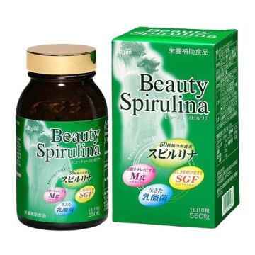 Beauty Spirulina Японска спирулина с млечно-кисели бактерии и магнезий х550 таблетки Algae