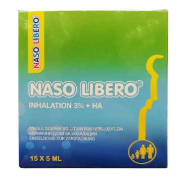 Naso Libero Inhalation 3% + HA разтвор за инхалации в монодози, 3% NaCl + HA 5мл х15 ампули