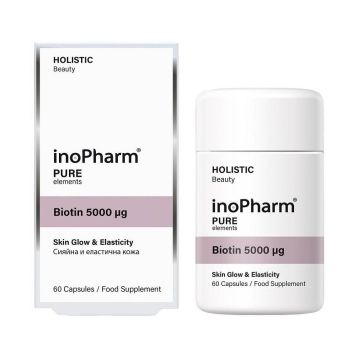 Inopharm Pure Elements Биотин за сияйна и еластична кожа 5000 мкг х60 капсули