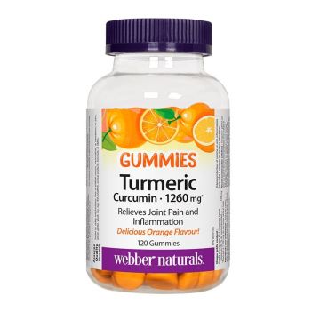 Gummies Turmeric Куркума с вкус на портокал х120 желирани таблетки Webber Naturals