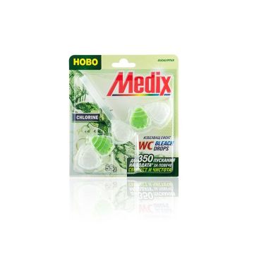 Medix WC Bleach Drops Eucalyptus Тоалетно блокче с аромат на евкалипт x55 грама