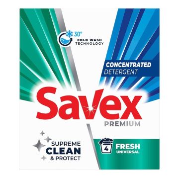 Savex Premium Fresh Прах за пране x320 g, 4 пранета