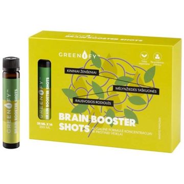 Greenify Brain Booster за когнитивната функция и концентрация 25 мл х14 шота Valentis