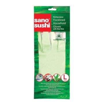 Sano Sushi Домакински гумени ръкавици с алое вера x1 чифт, размер L
