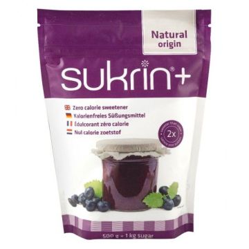 Сукрин+ Подсладител с еритритол и стевия, без калории х500 г Sukrin