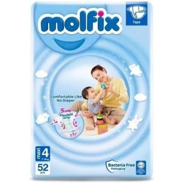 Molfix 4 Maxi Пелени за бебета и деца 7-14кг х52 броя