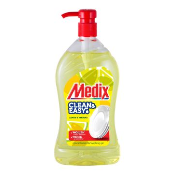 Medix Clean & Easy Концентриран гел за съдове - помпа Lemon & Verbena x800 мл