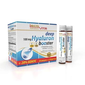 LecoVita Промо комплект deep Hyaluron booster х20 ампули + подарък 4 ампули