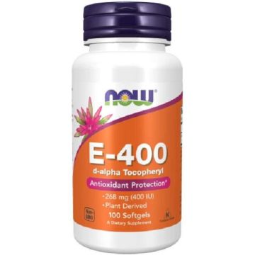 Витамин Е Д-алфа токофероли 400IU х100 дражета Now Foods