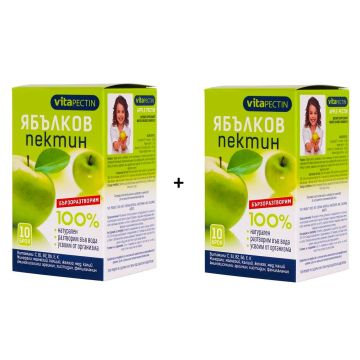 VitaPectin Промо комплект 100% Натурален разтворим ябълков пектин 2х10 сашета