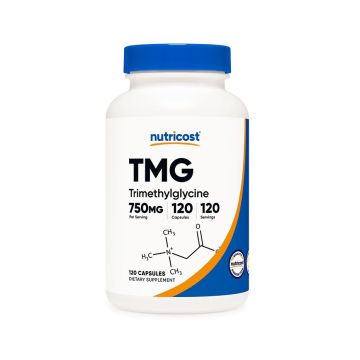 TMG Бетаин анхидрид ( триметилглицин ) 750 mg х120 капсули Nutricost