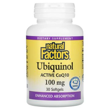 Убиквинол Активен Коензим 100 mg x 30 софтгел капсули Natural Factors
