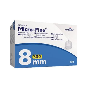 BD Micro-Fine Plus Игли за инсулинова писалка 0,30мм 30G 8мм х100 брой