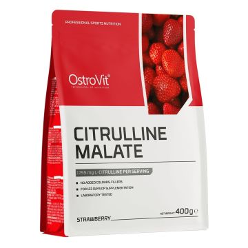 Л-Цитрулин Малат на прах, аромат Ягода х400 г OstroVit