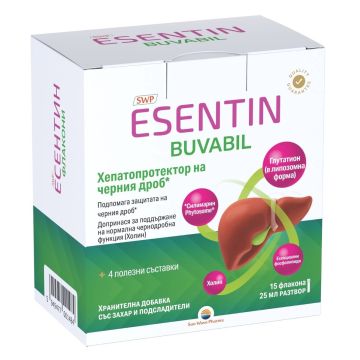 Esentin Buvabil Хепатопротектор на черния дроб 25 мл х15 флакона Sun Wave Pharma