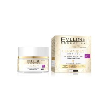 Eveline Ceramides & Retinol 70+ Моделиращ лифтинг крем за лице против бръчки х50 мл