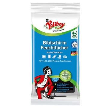 Poliboy Bildschirm Влажни кърпи за почистване на дисплей x30 броя