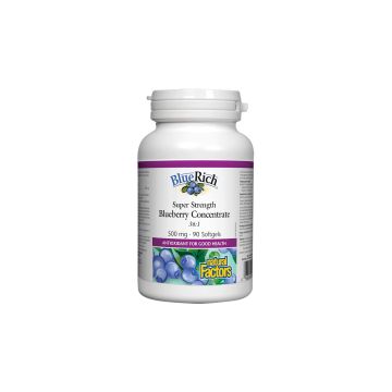 BlueRich Синя боровинка супер концентрат 500 mg х90 капсули Natural Factors