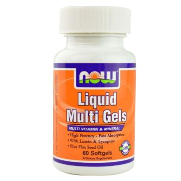 Liquid Multi Gels Течни мултивитамини х60 софтгел капсули Now Foods