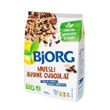 Bjorg Био овесени мюсли и шоколад х375 г