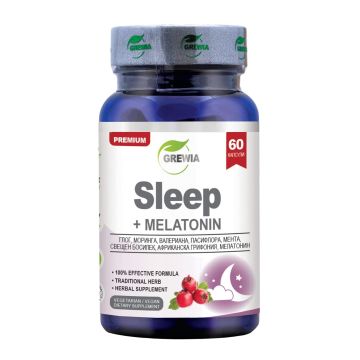 Sleep + Мелатонин х60 веган капсули Grewia