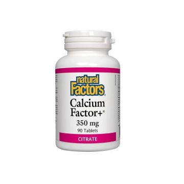 Калций Фактор + за здрави кости и зъби, 350 мг х90 таблетки Natural Factors