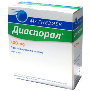Магнезиев Диаспорал при дефицит на магнезий 400 мг х20 сашета Protina