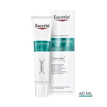 Eucerin DermoPure Clinical Матиращ флуид за лице за мазна кожа склонна към несъвършенства х40 мл