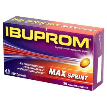 Ибупром Спринт Макс при болка и висока температура 400 мг х20 капсули UPS