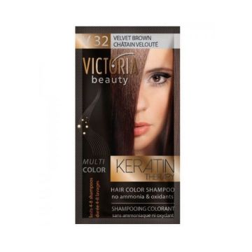 Victoria Beauty Multi Color Шампоан-оцветител за коса, цвят V32 Velvet Brown х40 мл