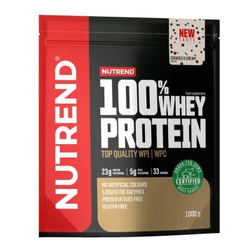 100% Whey Протеин с вкус на бисквитки със сметана х1000 г Nutrend