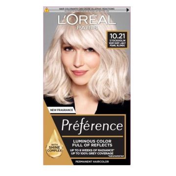 Loreal Paris Preference Боя за коса, 10.21 Very Light Pearl Blond