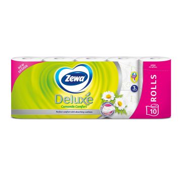 Zewa Deluxe Camomile Comfort Тоалетна хартия с аромат на лайка x10 броя
