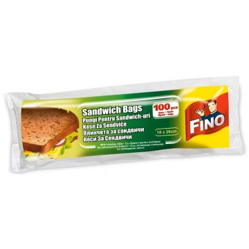 Fino Пликове за сандвичи с клипс x100 броя