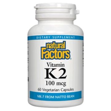 Витамин К2 за здрави кости и зъби 100мкг х60 капсули Natural Factors