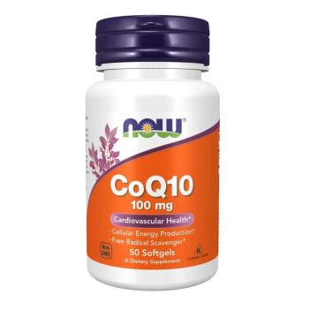 Коензим Q10 100 мг x 50 дражета, Now Foods