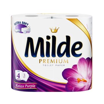 Milde Premium Relax Purple Ароматизирана трипластова тоалетна хартия х4 броя