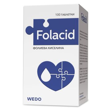 Folacid Фолиева киселина x100 таблетки Wedo