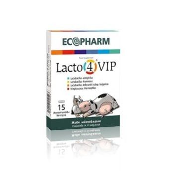 Лакто 4 ВИП Пробиотик за здрава чревна микрофлора и висок имунитет х15 капсули Ecopharm
