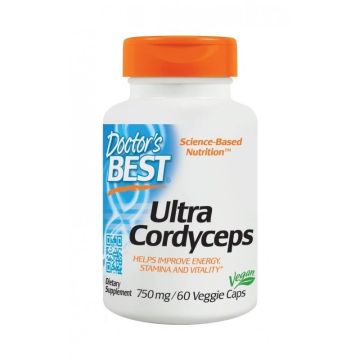 Кордицепс за енергия и издръжливост 750 мг х60 веган капсули Doctor's Best