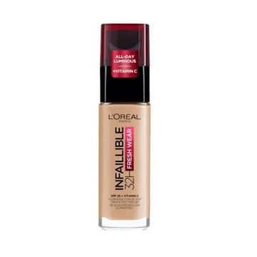 Loreal Paris Infaillible 32h Fresh Wear Дълготраен фон дьо тен за лице SPF25, цвят 145 Rose Beige