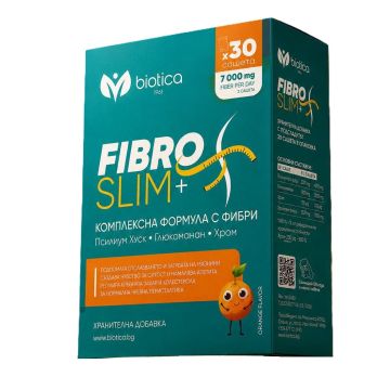Fibro Slim+ Разтворими фибри за контрол на теглото х30 сашета Biotica