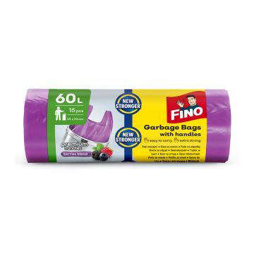 Fino Premium Handles Торби за смет с дръжки, ароматизирани 60 литра x15 броя