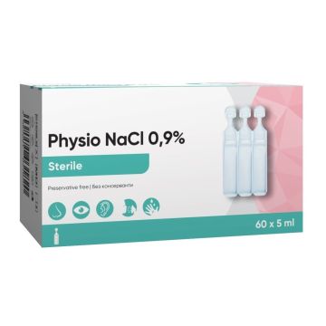 Livsane Physio NaCl 0.9% Физиологичен разтвор 5 мл х60 стерилни монодози