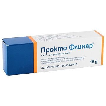 Прокто Флинар 0,01% /2% ректален крем х15 г Galenica