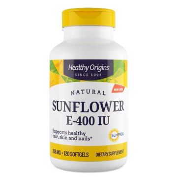 Витамин Е от слънчоглед 400 IU (268 mg) х120 капсули Healthy Origins